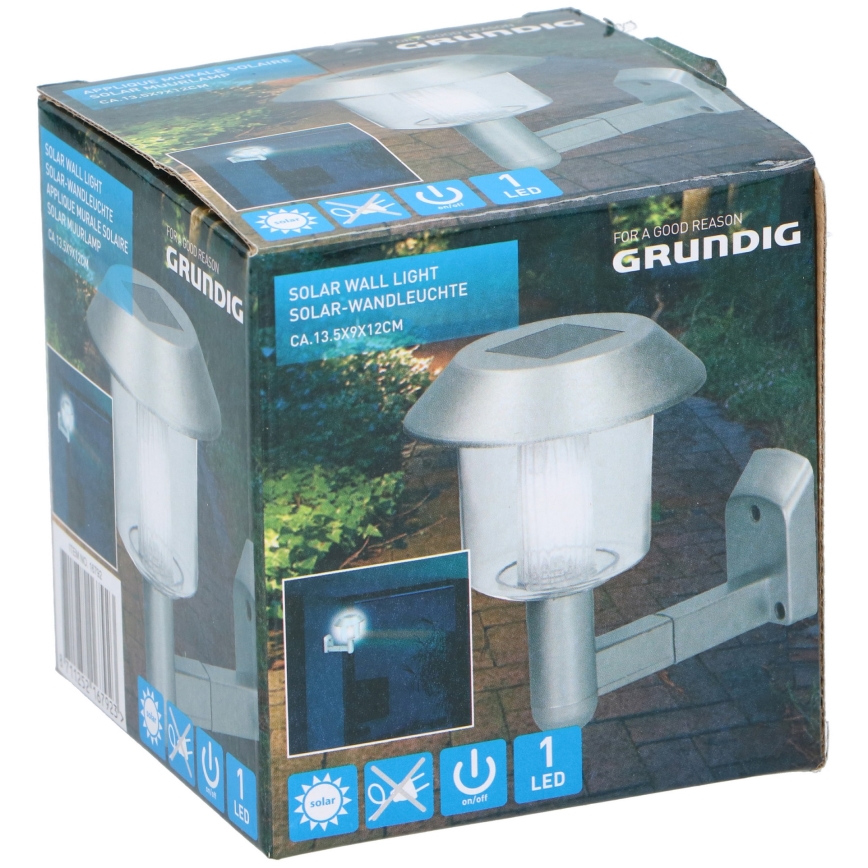 Grundig - LED solarno zidno svetlo, LED/1,2 V, 600 mAh