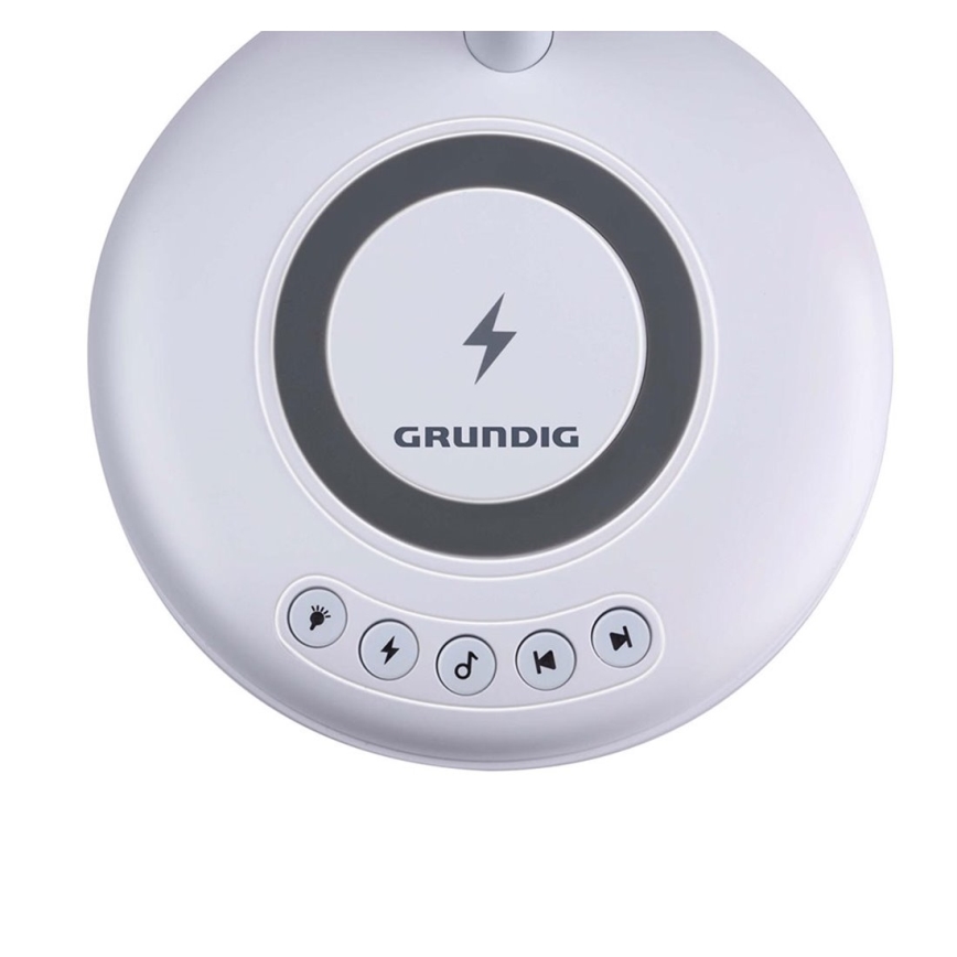 Grundig - LED stona lampa sa bežičnim punjenjem i zvučnikom 3u1 LED/15W/5V