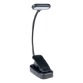 Grundig - Punjiva stona lampa sa kopčom LED/5V 400 mAh crna