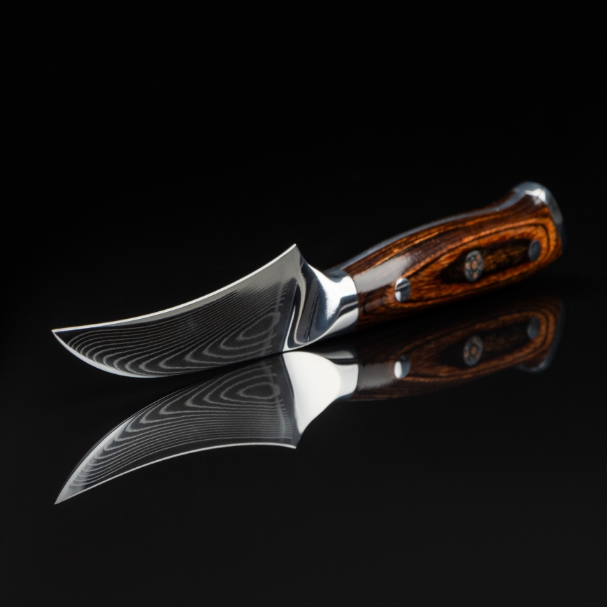 Gudaro - Damaščanski nož za voće FENG 3,5, 67 slojeva čelika, dužina 9,5 cm