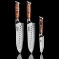 Gudaro - KOMPLET 2x damaskni Santoku kuhinjski nož FENG 7,5, 67 slojeva čelika, dužina 18 cm + 1x BESPLATNO damaskni kuhinjski nož FENG 3,5, 67 slojeva čelika, dužina 9,5 cm