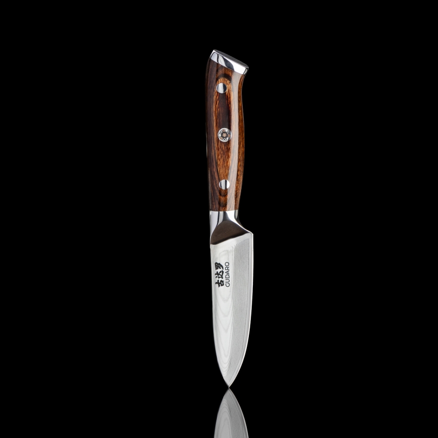 Gudaro - KOMPLET 2x damaskni Santoku kuhinjski nož FENG 7,5, 67 slojeva čelika, dužina 18 cm + 1x BESPLATNO damaskni kuhinjski nož FENG 3,5, 67 slojeva čelika, dužina 9,5 cm