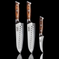 Gudaro - Komplet 2x Santoku kuhinjski nož od damaskog čelika FENG 7,5, 67 slojeva čelika, dužina 18 cm + 1x BESPLATNO kuhinjski nož za voće od damaskog čelika FENG 3,5, 67 slojeva čelika, dužina 9,5 cm