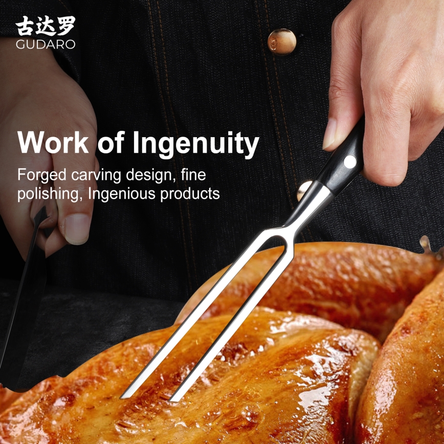 Gudaro - Kuhinjska viljuška MIYABI crna/pakka