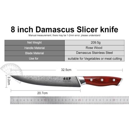 Gudaro - Set kuhinjskih noževa u stalku KENSHO, 7 kom, akacija