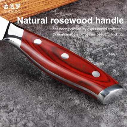 Gudaro - Univerzalni kuhinjski nož KENSHO 5, od damaškog čelika, 67 slojeva, dužina 12,5 cm