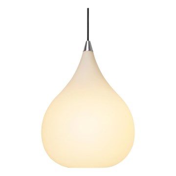Halo Design 407931 - Luster na sajli DROPS 1xE27/40W/230V prečnik 30 cm bela/matni hrom