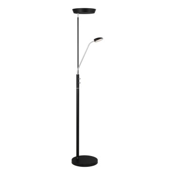Halo Design 716067 - LED podna lampa VEGAS, prigušiva, LED/20W/230V + LED/5W, crna/sjajni hrom