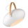 Halo Design 734375 - Luster na sajli DC 1xE27/40W/230V prečnik 40 cm bela/hrast