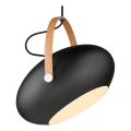 Halo Design 734382 - Luster na sajli DC 1xE27/40W/230V prečnik 40 cm crna/hrast