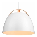 Halo Design 734870 - Luster na sajli OSLO 1xE27/40W/230V Ø 40 cm bela/hrast