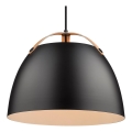 Halo Design 734887 - Luster na sajli OSLO 1xE27/40W/230V prečnika 40 cm crna/hrast