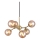 Halo Design 736560 - Luster na sajli ATOM 6xG9/28W/230V prečnik 45 cm mesing/zadimljeno bež