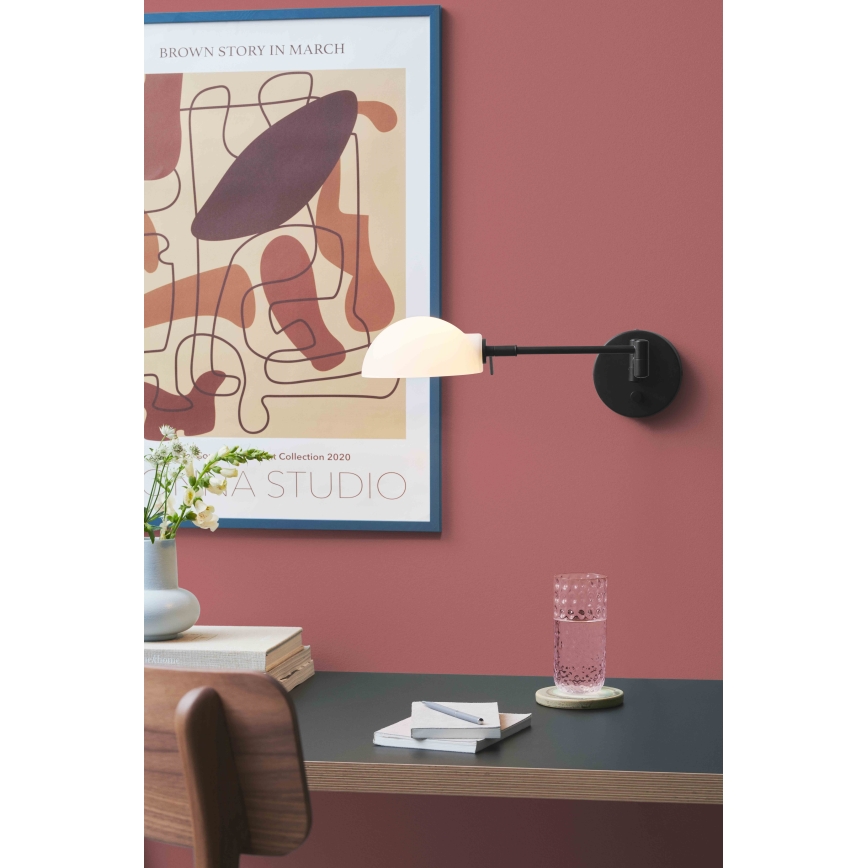 Halo Design 740215 - Zidna lampa KJOBENHAVN 1xG9/28W/230V crna