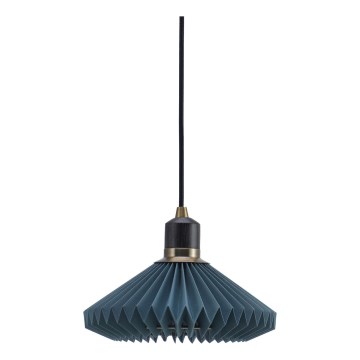Halo Design 744060 - Luster na sajli PARIS 1xG9/28W/230V Ø 24 cm plava/mesing/hrast