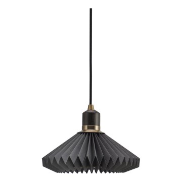 Halo Design 744084 - Luster na sajli PARIS 1xG9/28W/230V prečnik 24 cm crna/mesing/hrast