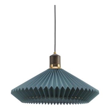 Halo Design 744275 - Luster na sajli PARIS 1xE27/60W/230V prečnik 56 cm plava/mesing/hrast