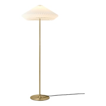 Halo Design 745050 - Stojeća lampa PARIS 1xE27/40W/230V mesing/bela/hrast