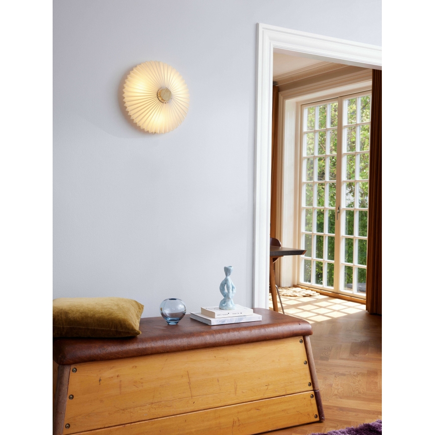 Halo Design 745098 - Zidno svetlo PARIS 4xG9/28W/230V prečnika 50 cm bela/mesing/hrast
