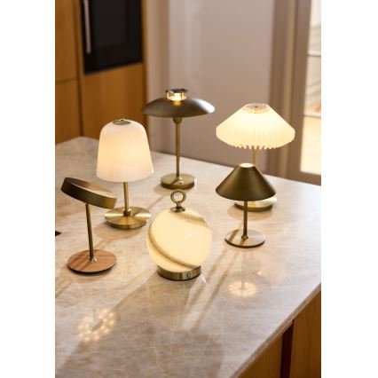 Halo Design 745784 - LED prigušiva punjiva stona lampa ON THE MOVE LED/2,5W/4000 mAh mesing/drvo