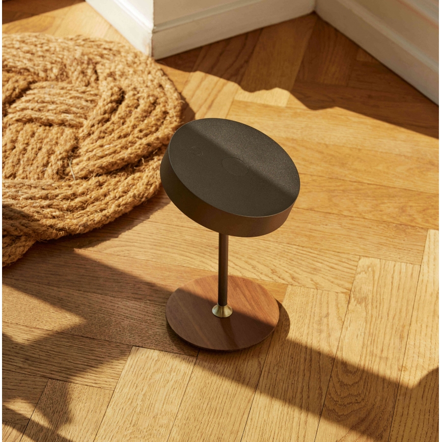 Halo Design 745791 - LED prigušiva punjiva stona lampa ON THE MOVE LED/2,5W/4000 mAh siva/drvo