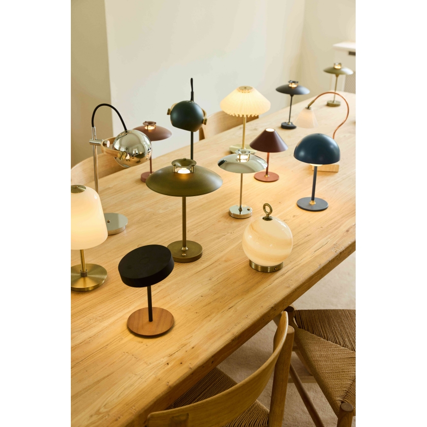 Halo Design 746163 - prigušiva spoljašnja punjiva stona LED lampa MINI STEPP LED/1,8W/1600 mAh IP44 sjajni hrom