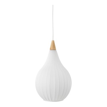 Halo Design 746262 - Luster na sajli DROPS 1xE27/40W/230V prečnik 30 cm bela/hrast