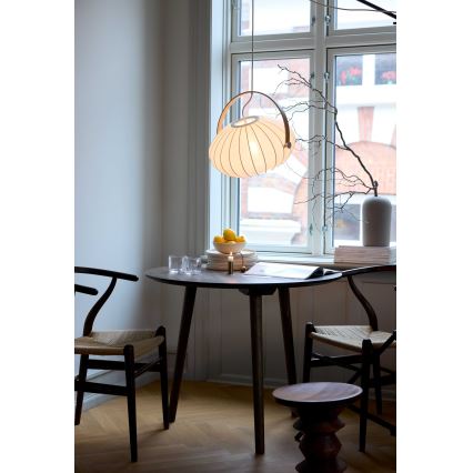 Halo Design 746347 - Luster na sajli DC 1xE27/40W/230V, Ø 40 cm, bela/hrast