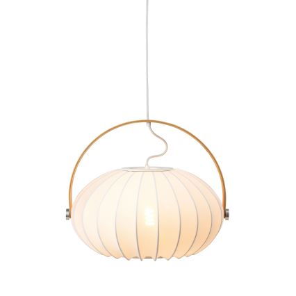 Halo Design 746347 - Luster na sajli DC 1xE27/40W/230V, Ø 40 cm, bela/hrast