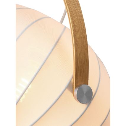 Halo Design 746347 - Luster na sajli DC 1xE27/40W/230V, Ø 40 cm, bela/hrast