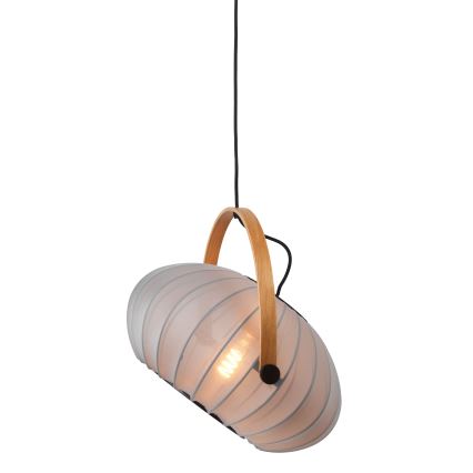 Halo Design 746354 - Luster na sajli DC 1xE27/40W/230V prečnik 40 cm siva/hrast