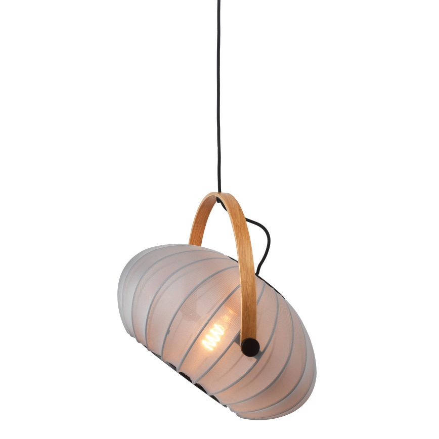 Halo Design 746354 - Luster na sajli DC 1xE27/40W/230V prečnik 40 cm siva/hrast