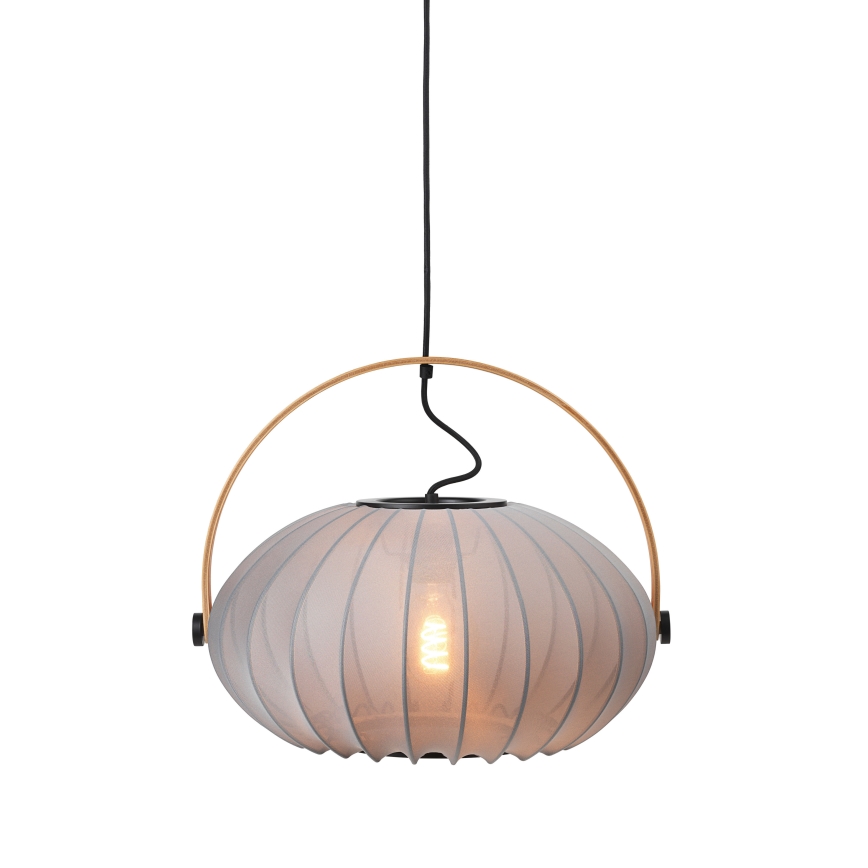 Halo Design 746354 - Luster na sajli DC 1xE27/40W/230V prečnik 40 cm siva/hrast