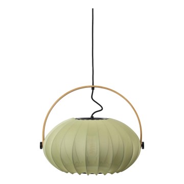 Halo Design 746361 - Luster na sajli DC, 1xE27/40W/230V, prečnik 40 cm, zelena/hrast