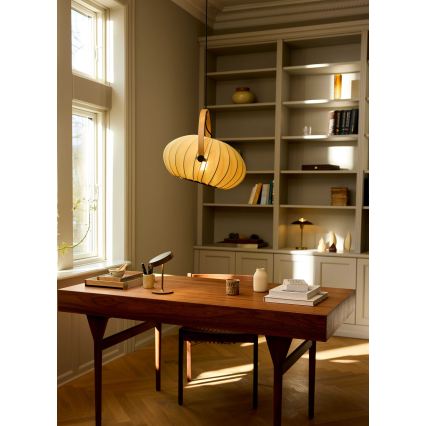 Halo Design 746361 - Luster na sajli DC, 1xE27/40W/230V, prečnik 40 cm, zelena/hrast