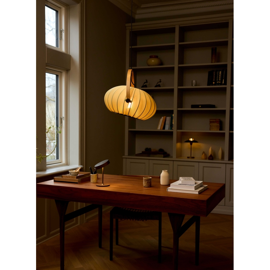 Halo Design 746361 - Luster na sajli DC, 1xE27/40W/230V, prečnik 40 cm, zelena/hrast