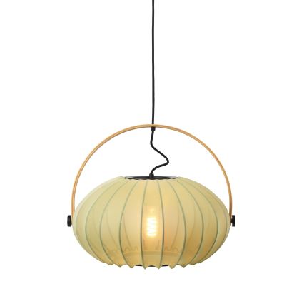 Halo Design 746361 - Luster na sajli DC, 1xE27/40W/230V, prečnik 40 cm, zelena/hrast