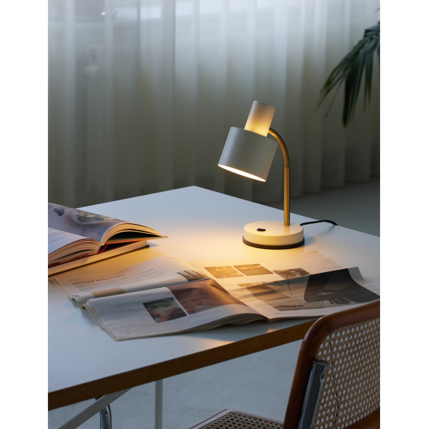 Halo Design 746910 - Stona lampa VOGUE 1xE27/40W/230V krem/mesing