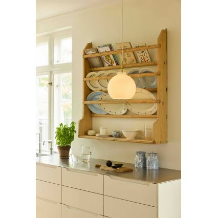 Halo Design 748068 - Luster na sajli TOSCANA 1xE27/40W/230V Ø 36 cm krem/mesing