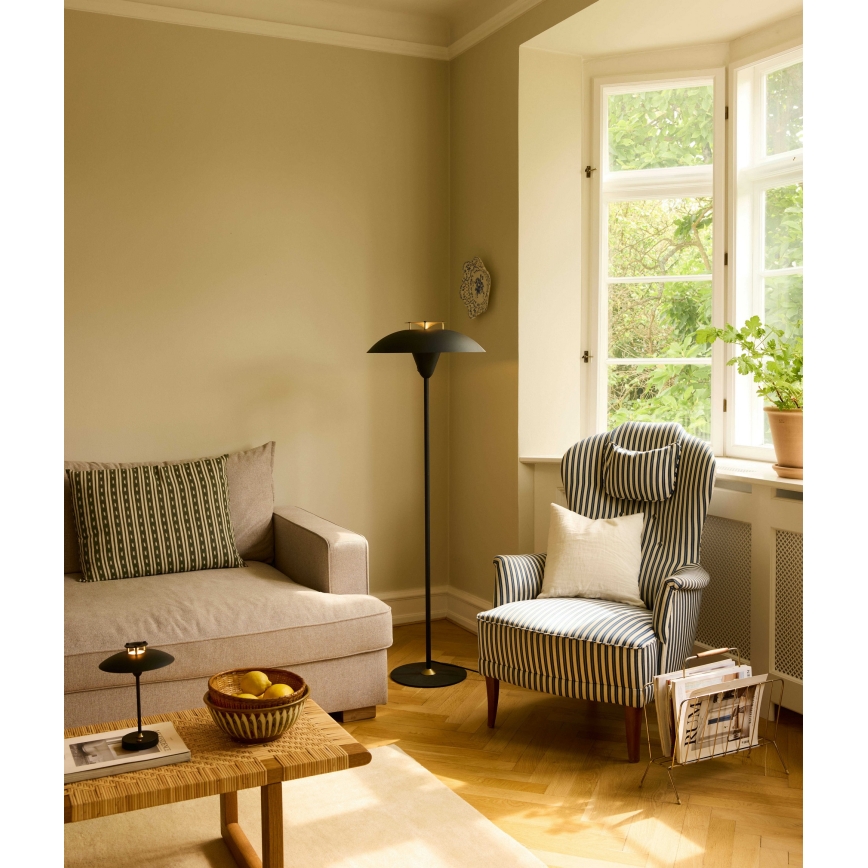 Halo Design 748976 - Stojeća lampa STEPP 1xE27/28W/230V crna/mesing