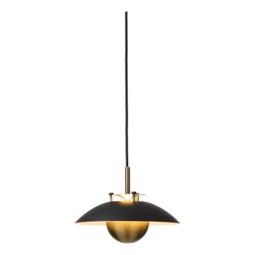 Halo Design 749034 - LED prigušiva luster na kablu STEPP LED/12W/230V prečnik 24 cm crna/mesing