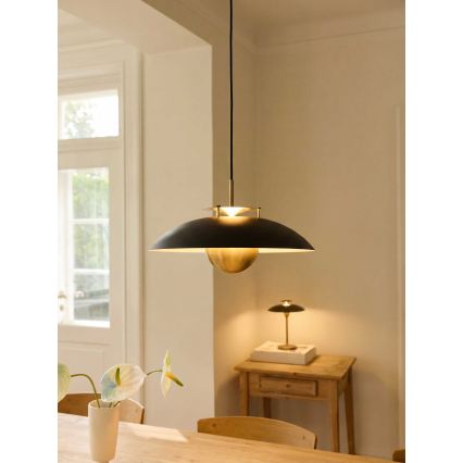 Halo Design 749102 - prigušiva LED luster na sajli STEPP LED/24W/230V Ø 46 cm crna/mesing