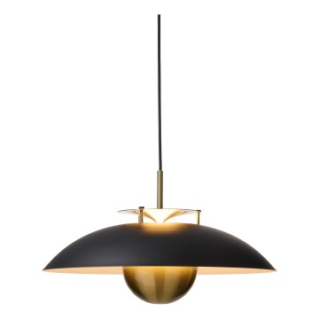 Halo Design 749102 - prigušiva LED luster na sajli STEPP LED/24W/230V Ø 46 cm crna/mesing