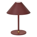Halo Design 800834 - LED prigušiva spoljašnja punjiva stolna lampa HYGGE LED/3W/4000 mAh IP54 vinsko crvena
