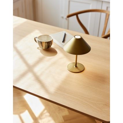 Halo Design 800841 - HYGGE LED prigušiva spoljašnja punjiva stona lampa LED/3W/4000 mAh IP54 mesing