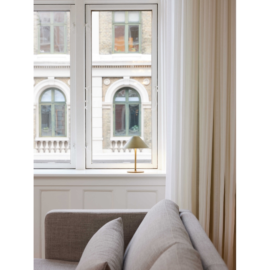 Halo Design 800841 - HYGGE LED prigušiva spoljašnja punjiva stona lampa LED/3W/4000 mAh IP54 mesing