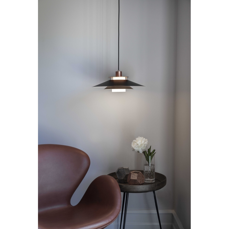 Halo Design 990785 - Luster na sajli RIVOLI 1xE27/40W/230V prečnik 40 cm crna/bakarna