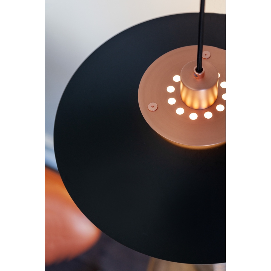 Halo Design 990785 - Luster na sajli RIVOLI 1xE27/40W/230V prečnik 40 cm crna/bakarna