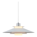 Halo Design 990792 - Luster na sajli RIVOLI 1xE27/40W/230V Ø 40 cm bela/sjajni hrom