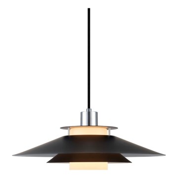 Halo Design 990808 - Luster na sajli RIVOLI 1xE27/40W/230V Ø 40 cm crna/sjajni hrom